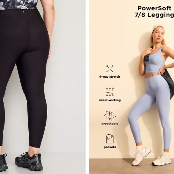 Old Navy, High-Waisted PowerSoft 7/8 Pocket Leggings, Electric Blue, 2X, NWOT - Picture 5 of 5